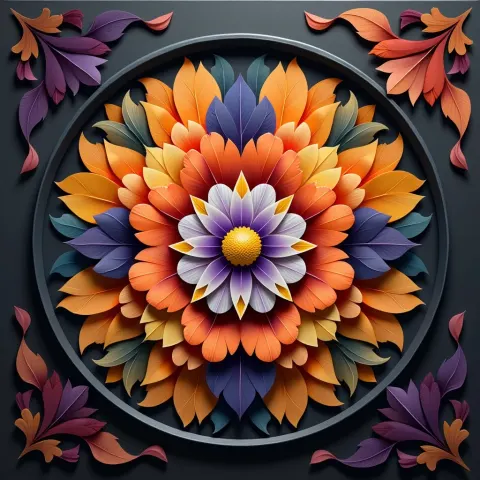 Circular Floral Mandala