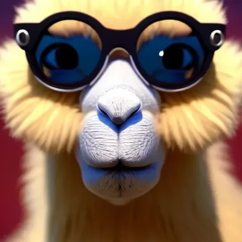 Fluffy Llama With Sunglasses