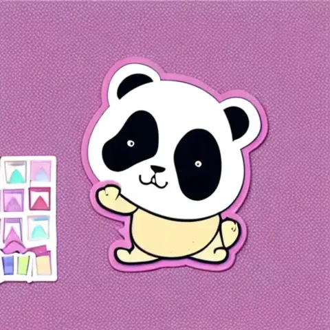 Kawaii Panda Cub Sticker