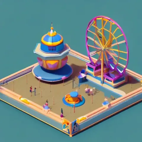 Tiny Isometric Amusement Park