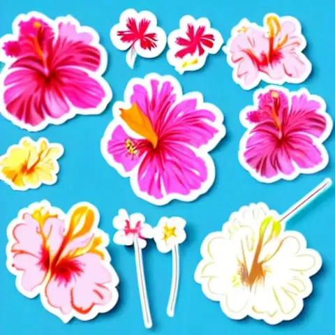 Kawaii Hibiscus Sticker