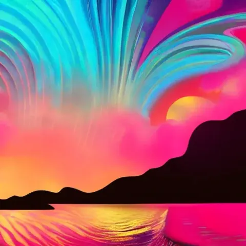 Psychedelic Tropical Sunset
