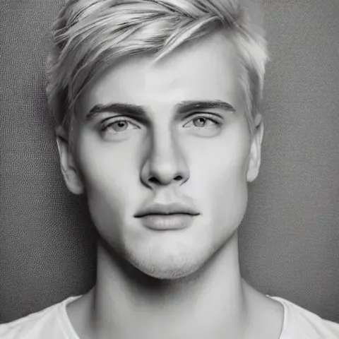 Young Blond Man Studio Portrait