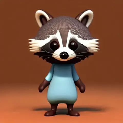 Tiny Raccoon Toy Character