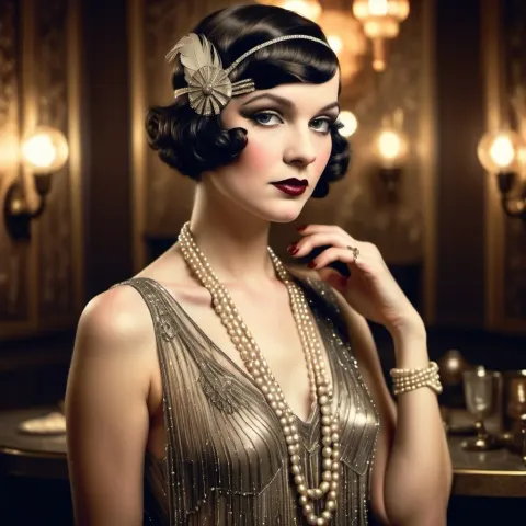 1920s Flapper In Hollywood Glamour