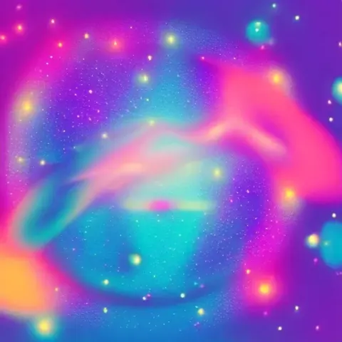 Hologram Milky Way In Space
