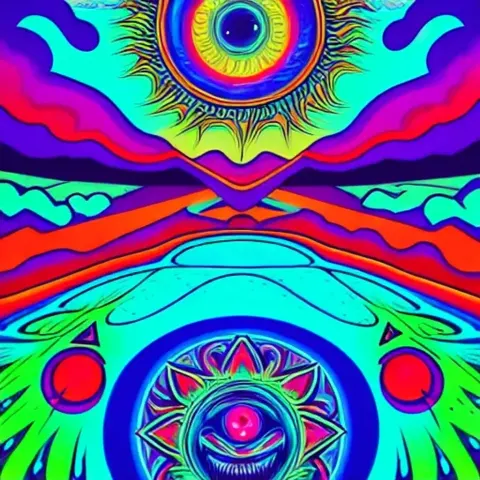 Psychedelic Sun And Moon