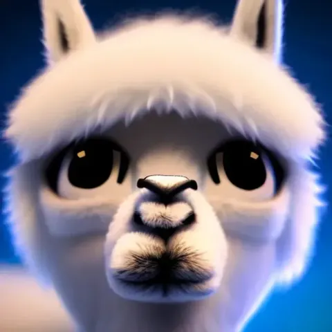 Fluffy Llama Character
