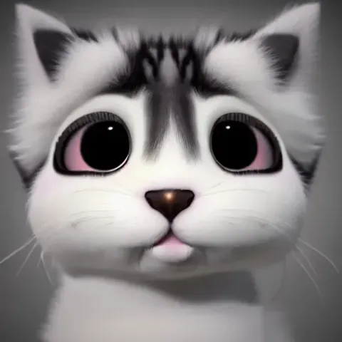 Fluffy Kitten Character
