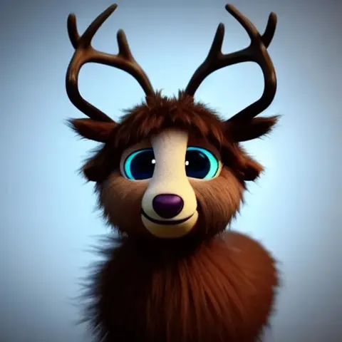 Fluffy Deer Character
