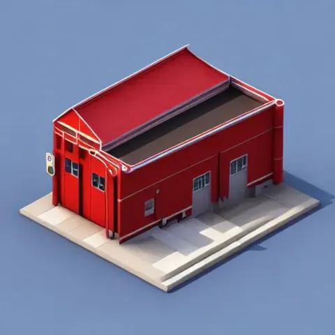 Tiny Isometric Fire Station