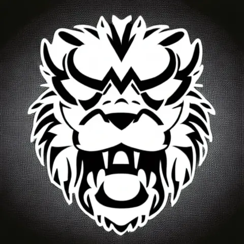 Ferocious Lion Head Emblem