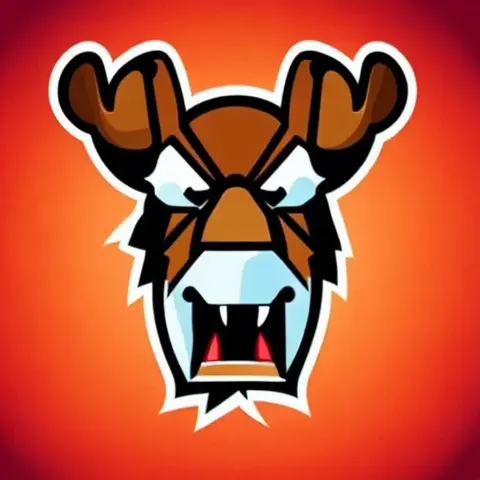 Ferocious Moose Head Emblem