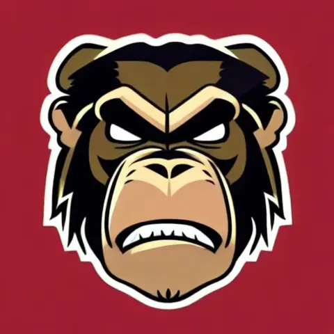 Ferocious Gorilla Head Emblem