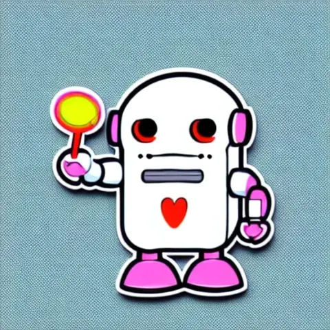 Kawaii Robot Sticker