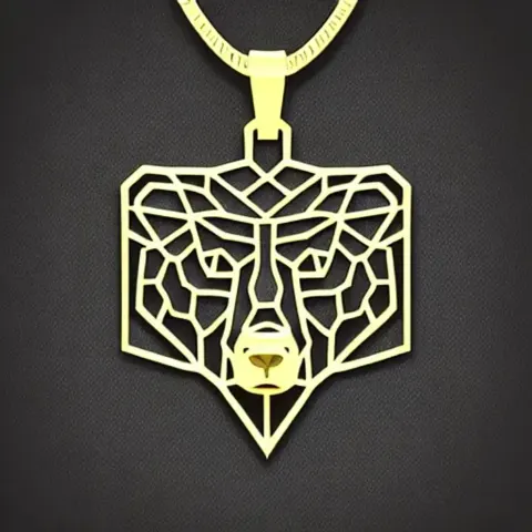 Gold Bear Pendant Design
