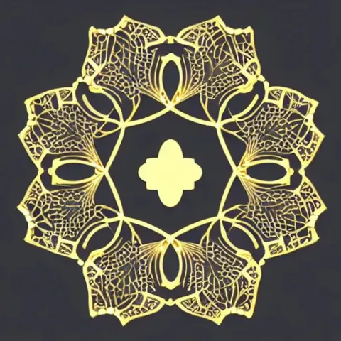 Gold Flower Pendant Design