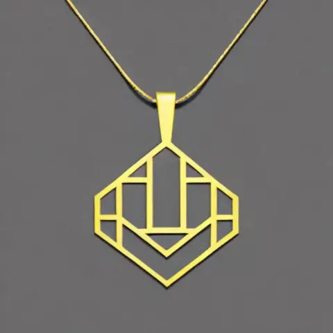 Gold Polygon Pendant Design