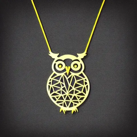 Gold Owl Pendant Design