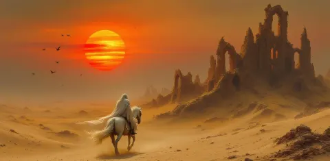 White Knight In A Gothic Desert