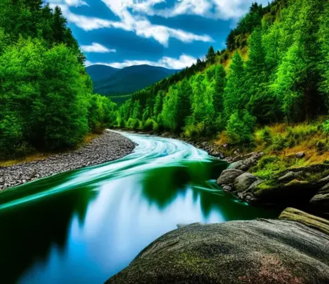 River Teeming With Wildlife