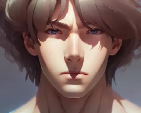 Male Warrior Closeup Portrait