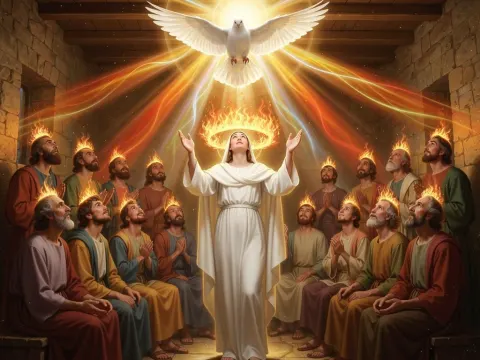 Pentecost With Tongues Of Fire