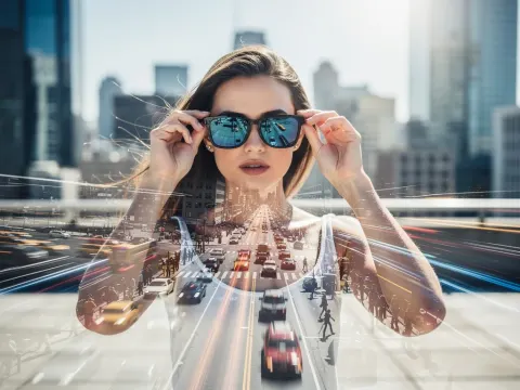 Woman On A Sunlit Rooftop