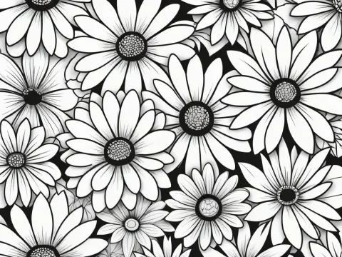 Bold Flower Coloring Page