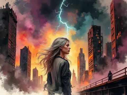 Woman In An Urban Apocalypse