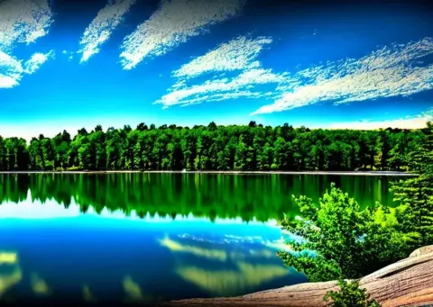 Lakes Of Michigan At Dusk