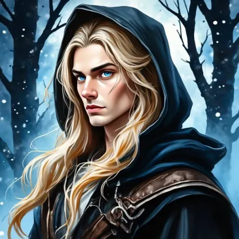Druid In A Hooded Cloak