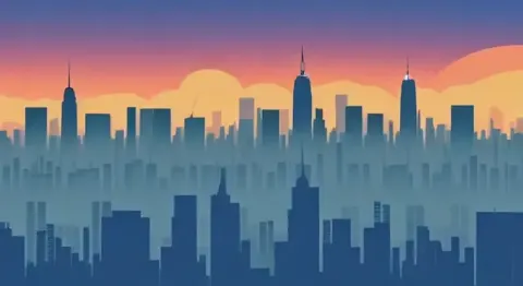 New York Skyline Silhouette