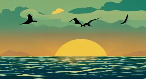 Ocean Waves And A Seagull