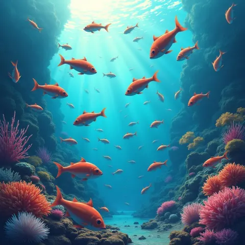 School of Fish in Ghibli Coral Reef