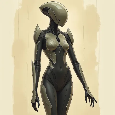 Art Deco Alien War in High Fashion