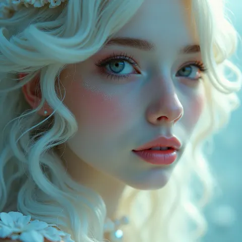 Ethereal Female Portrait in Pastel Enchantment
