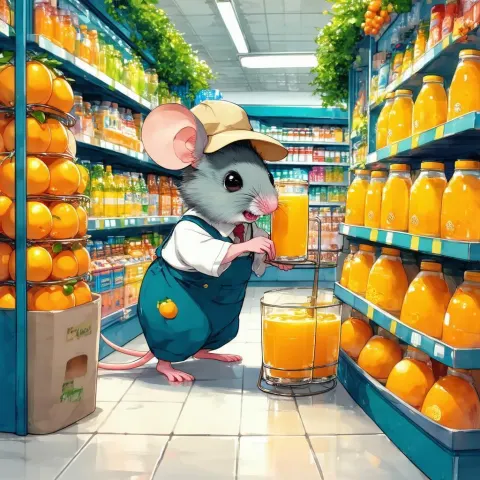Old Mouse Shops for Orange Juice