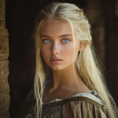Seventh Century Noble Girl in Soft Grain