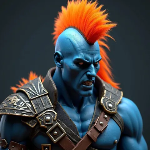 Supernatural Mohawk Warrior in Hyperreal Octane