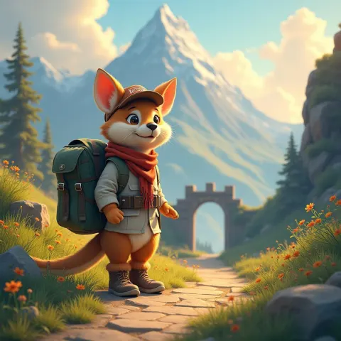 Tiny Traveler on the Mountain Gateway Path