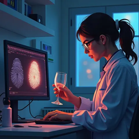 Pixel Forensics Lab of Glowing Fingerprints