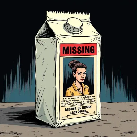Manga Milk Carton Missing Person Notice