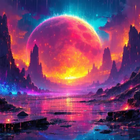 Acid Rain Storms Over Anime Venus