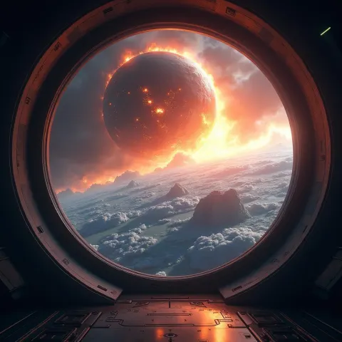 Asteroid Apocalypse Viewed From a Space Station