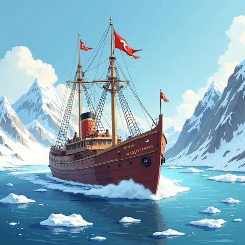 Mighty Ship MIGUSTRAHIL Cuts Icy Waters
