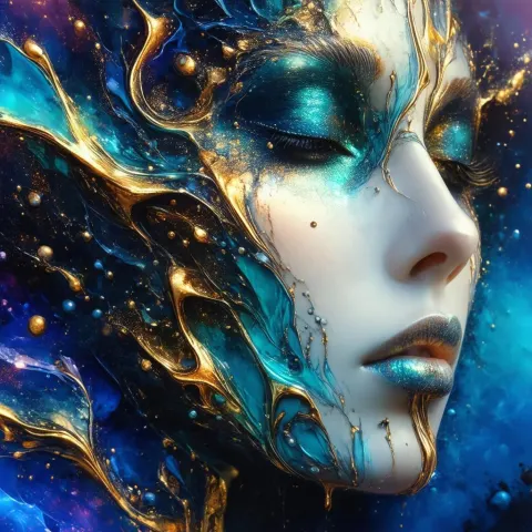 Melting Phantom Faces in Luminous Fantasy