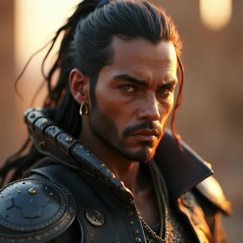 Geralt Closeup in Cyberpunk Octane Detail