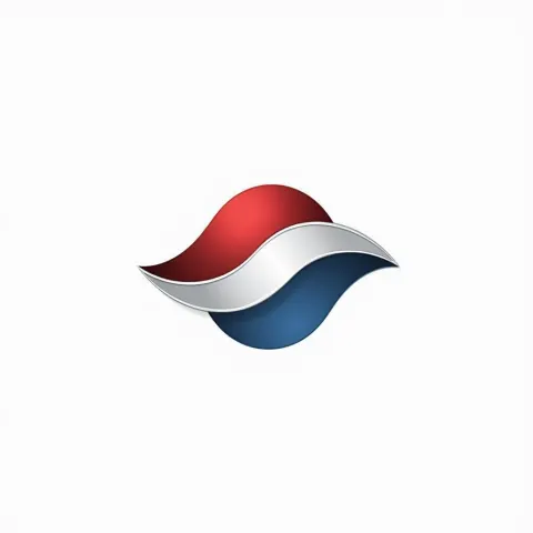 Minimalist Luxury Wave Logo In Steel Tones