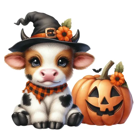 SVG: Halloween Pot Cow